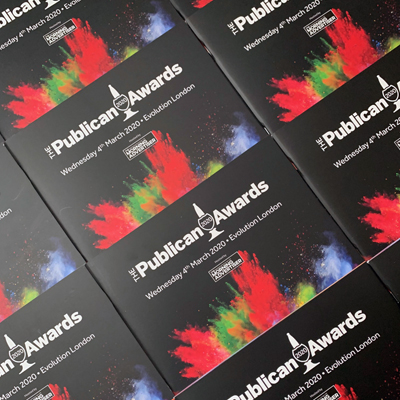 Brochure design and print for hospitality awards ceremony
