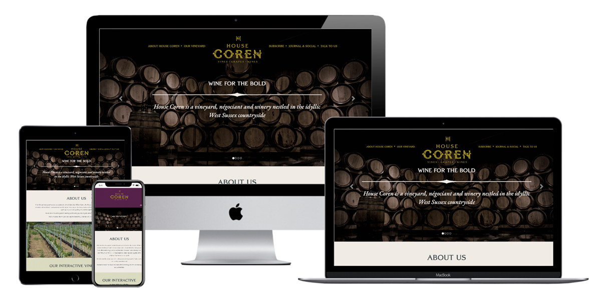 Fully mobile responsive long-scroll Drupal website for Sussex vineyard