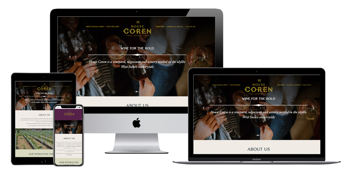 Fully mobile responsive long-scroll Drupal website for Sussex vineyard