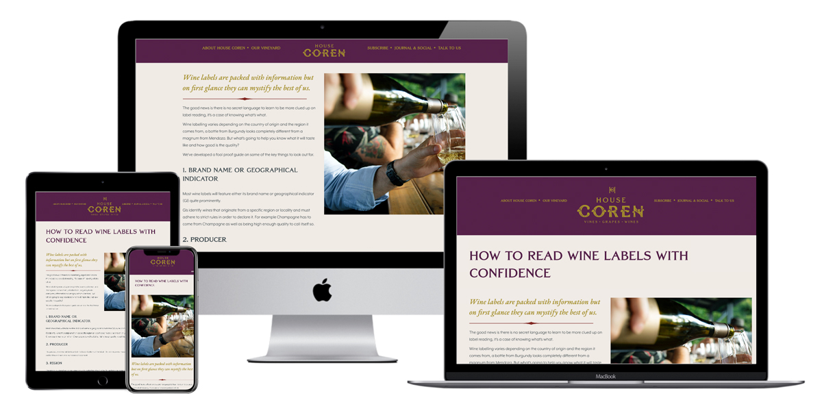 Fully mobile responsive long-scroll Drupal website for Sussex vineyard