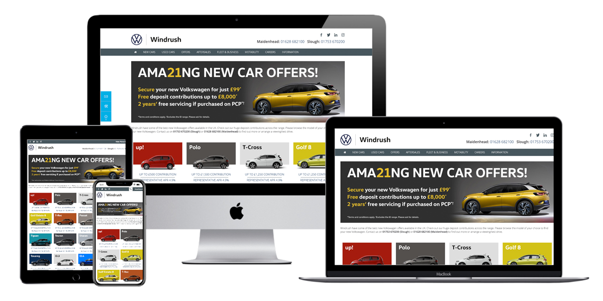 Automotive Volkswagen website design, development and content management