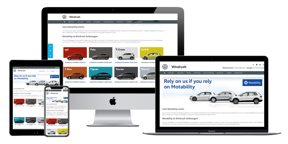 Automotive Volkswagen website design, development and content management