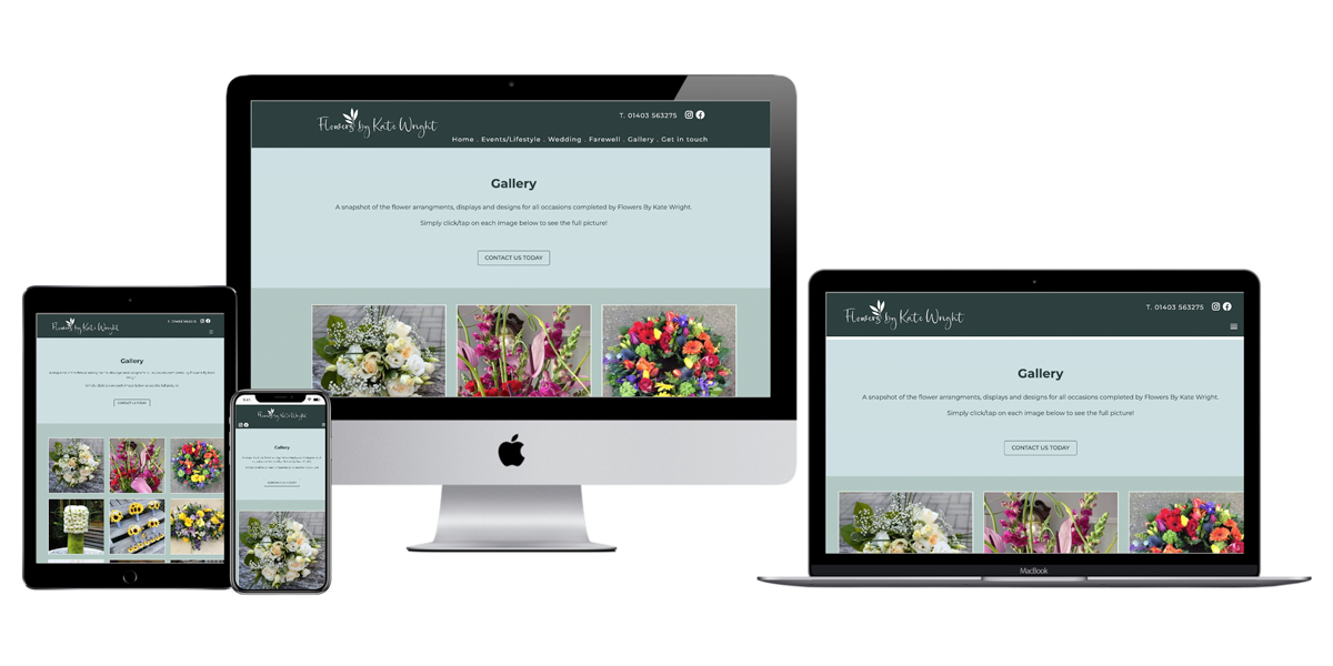 Florist brochure website branding, design and build