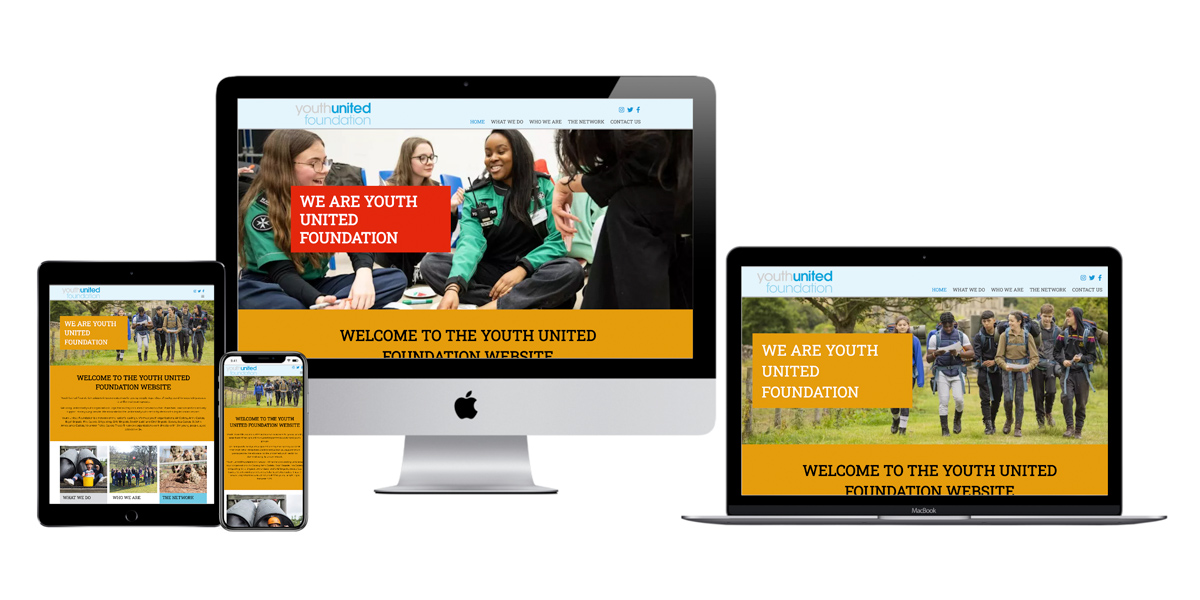 Youth United Foundation YUF website design and build, Studio B Creative, Haywards Heath