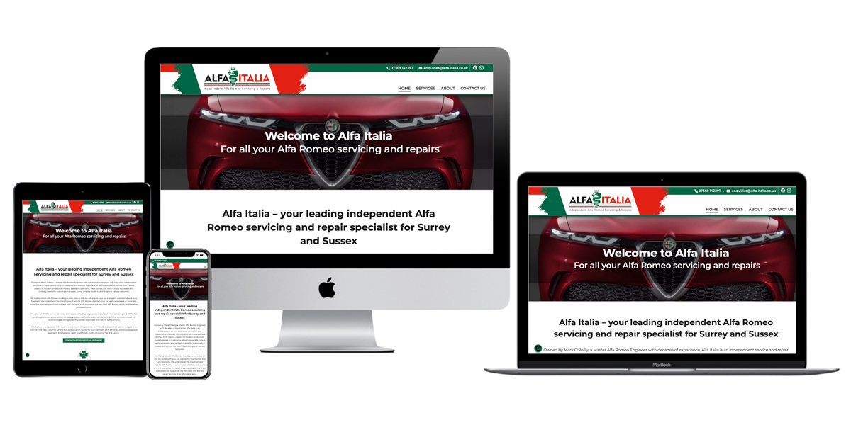 Drupal website design and build for independent Alfa Romeo servicing and repair centre