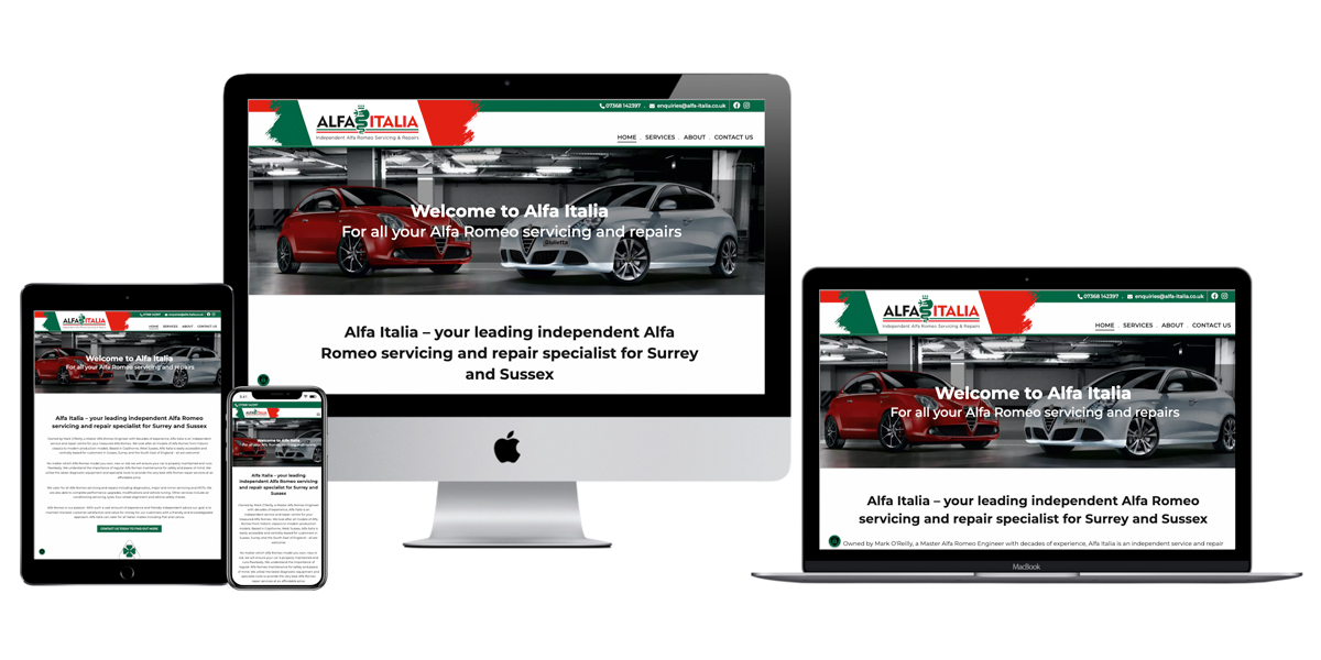 Drupal website design and build for independent Alfa Romeo servicing and repair centre
