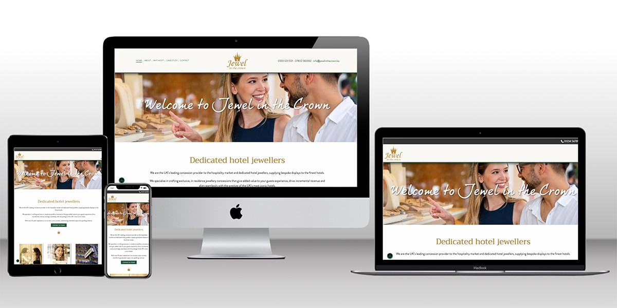 Brochure website for hotel jewellery supplier and specialist
