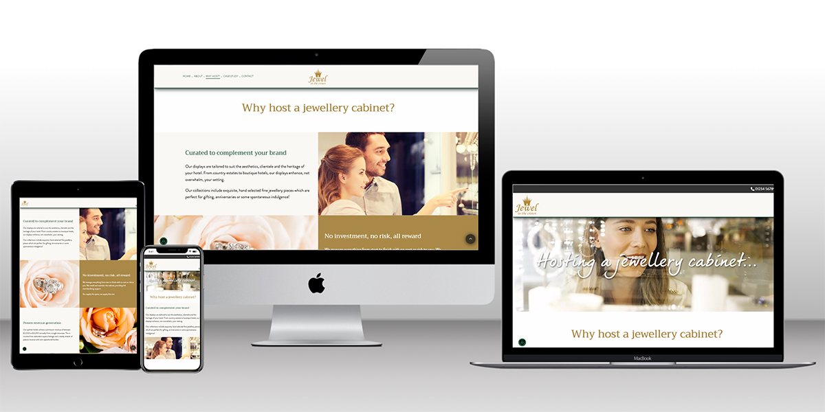 Brochure website for hotel jewellery supplier and specialist