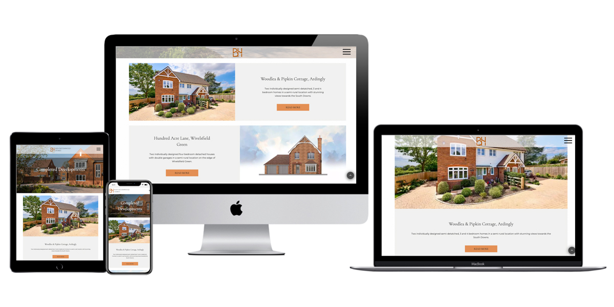 Drupal website design and build for independent building developers, Boughtonwood Homes