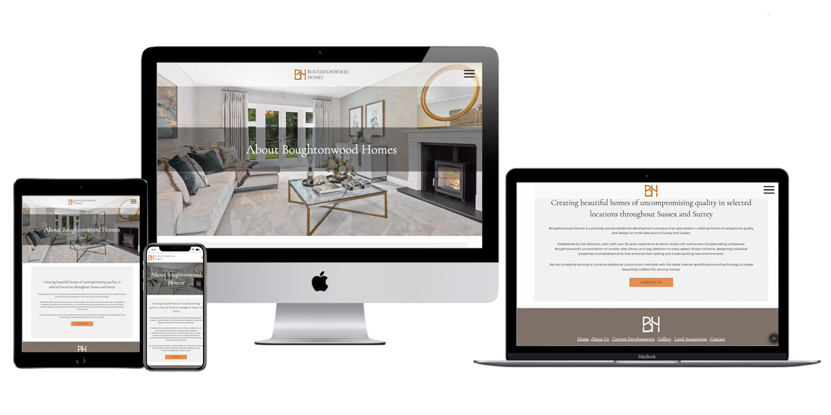 Drupal website design and build for independent building developers, Boughtonwood Homes