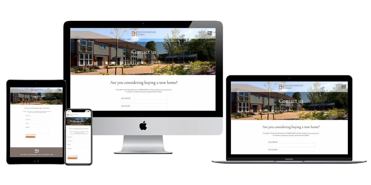 Drupal website design and build for independent building developers, Boughtonwood Homes